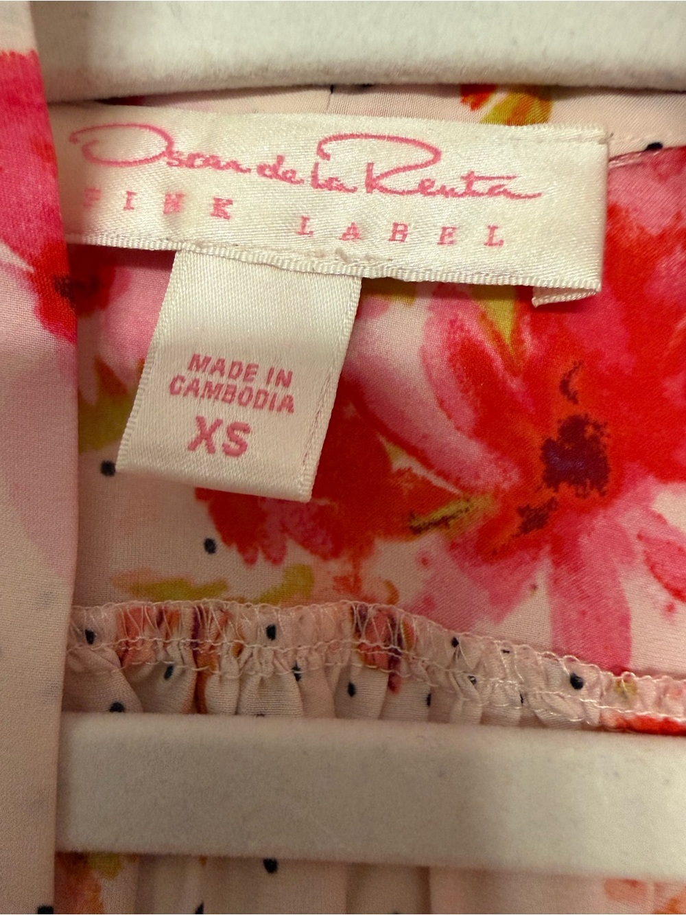 Oscar De La Renta Pink Label Floral Wrap Robe XS Cottagecore Pristine - Picture 4 of 15